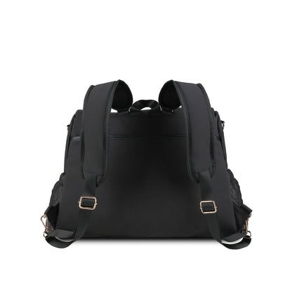 black polyester mummy travel bag,women,back