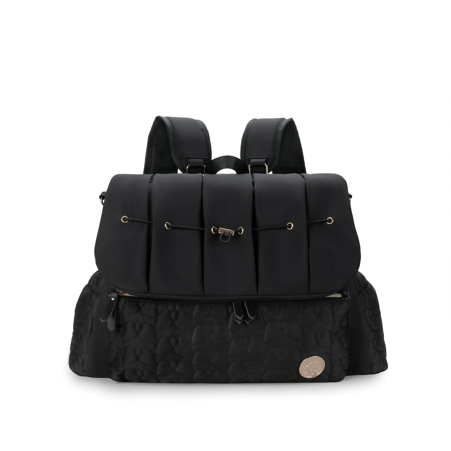 black polyester mummy travel bag,women,front