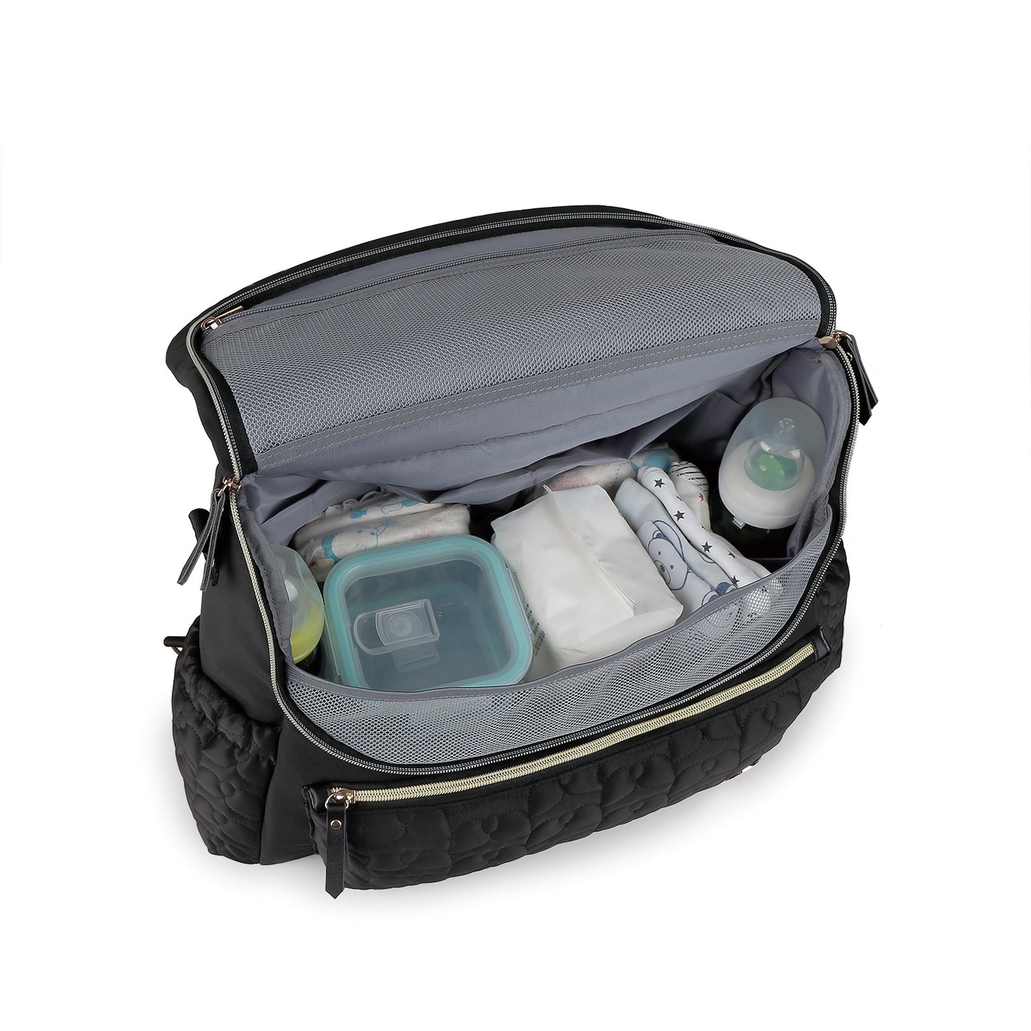 black polyester mummy travel bag,women,inner