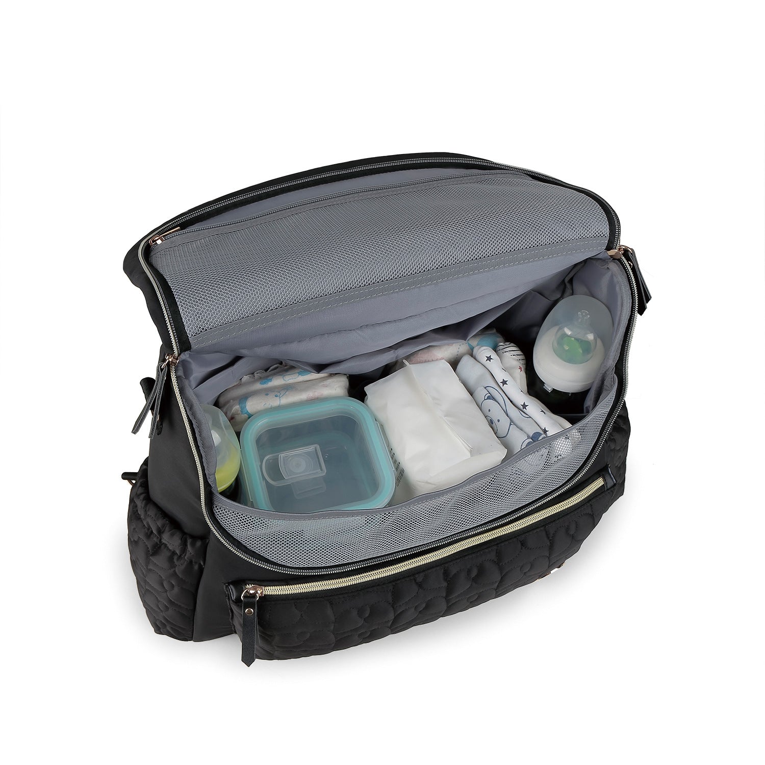 black polyester mummy travel bag,women,inner