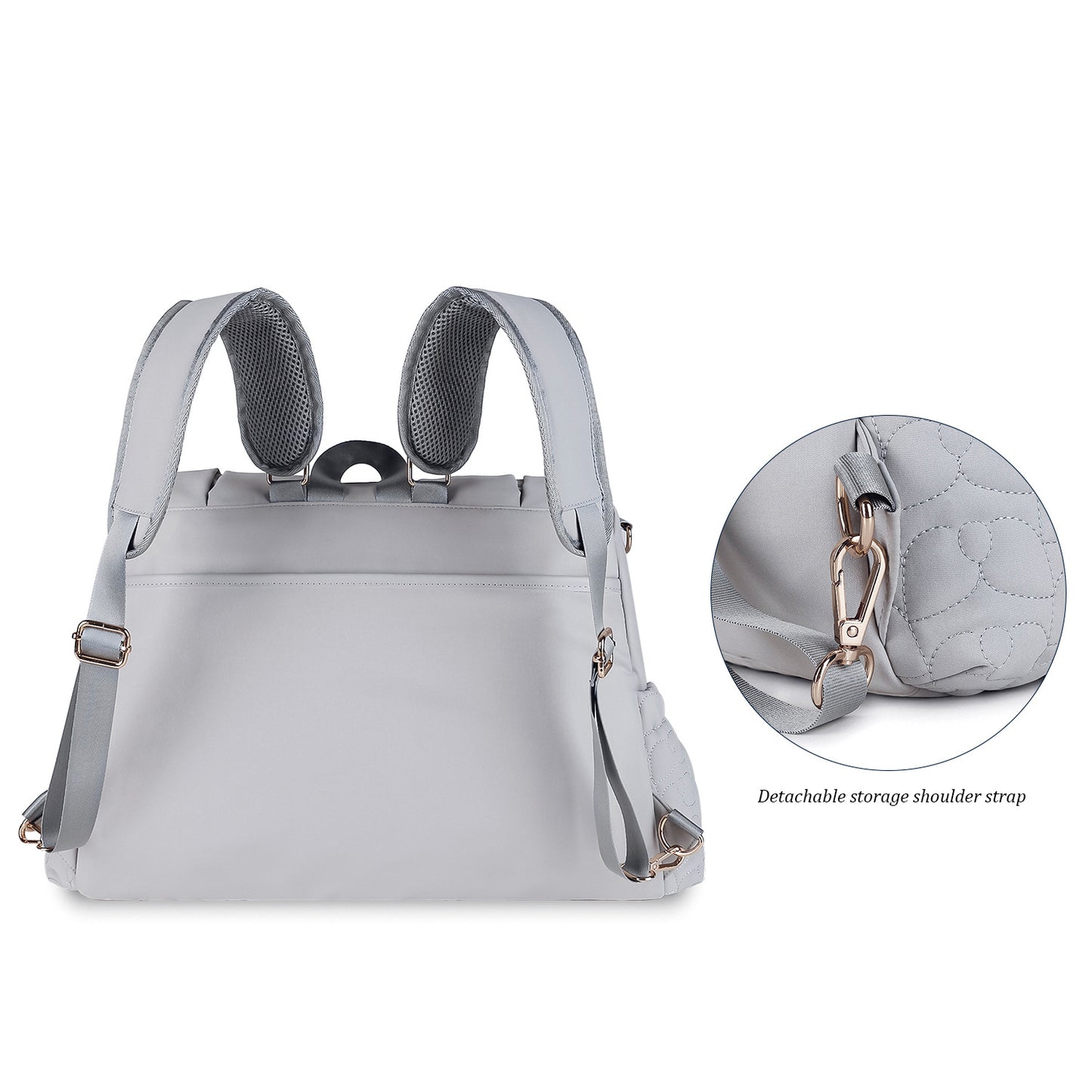gray fanlosn polyester mummy travel bag,women,back
