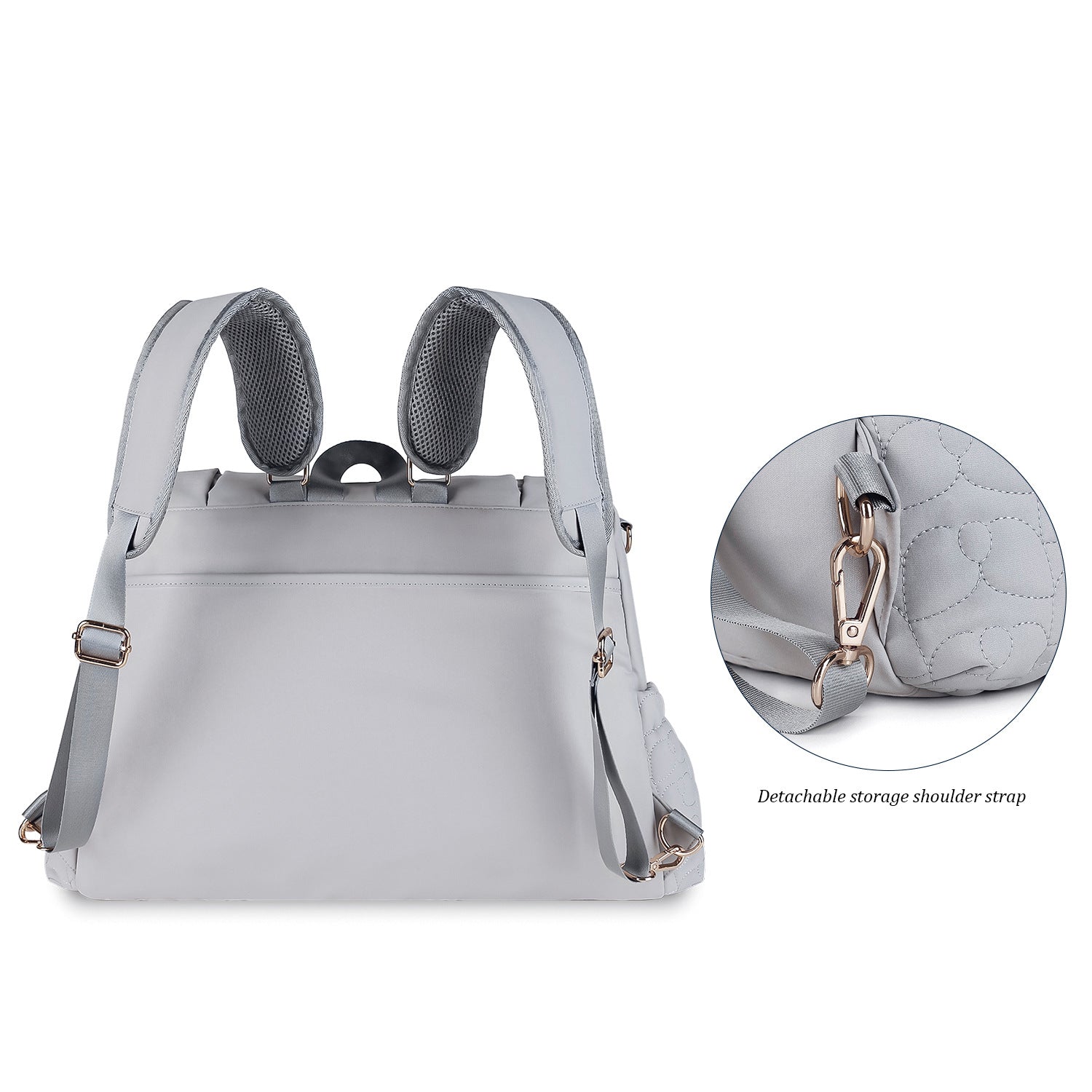 gray fanlosn polyester mummy travel bag,women,back