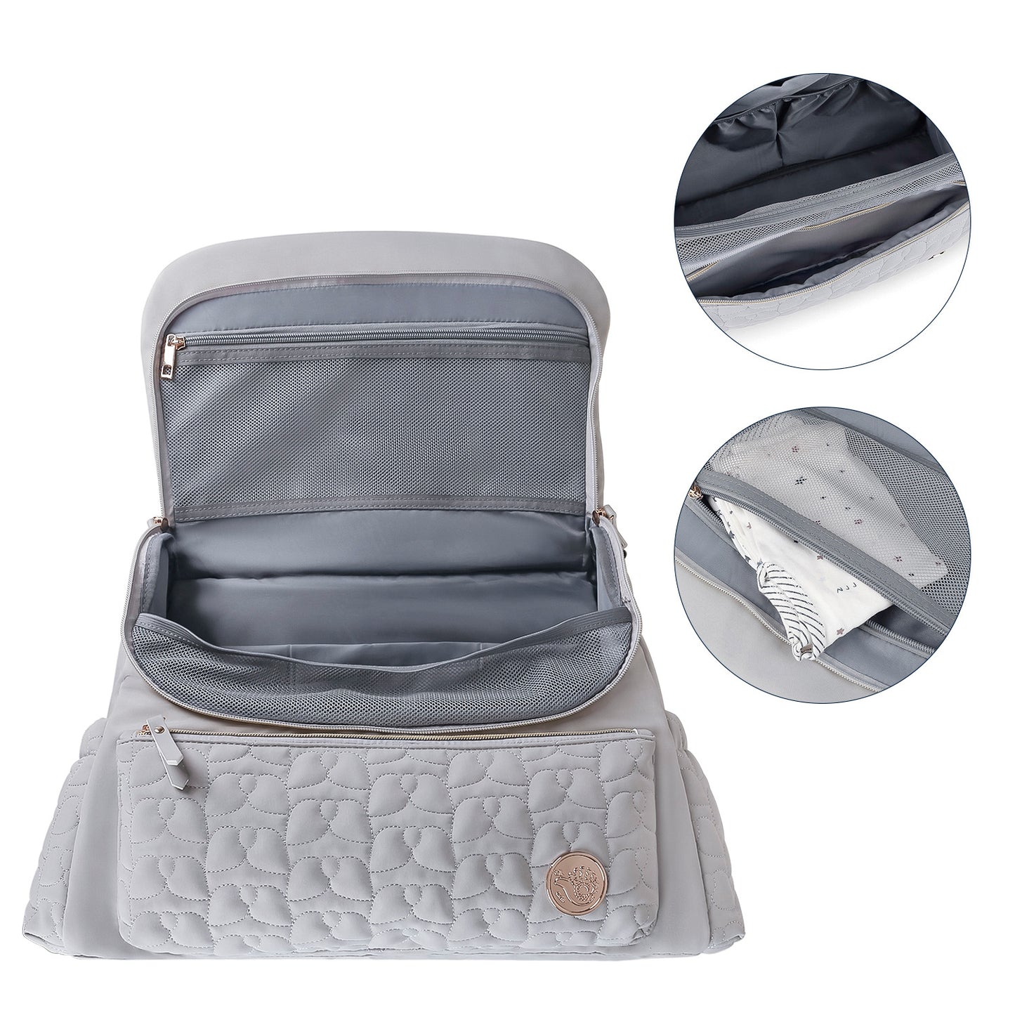 gray fanlosn polyester mummy travel bag,women,detail 02