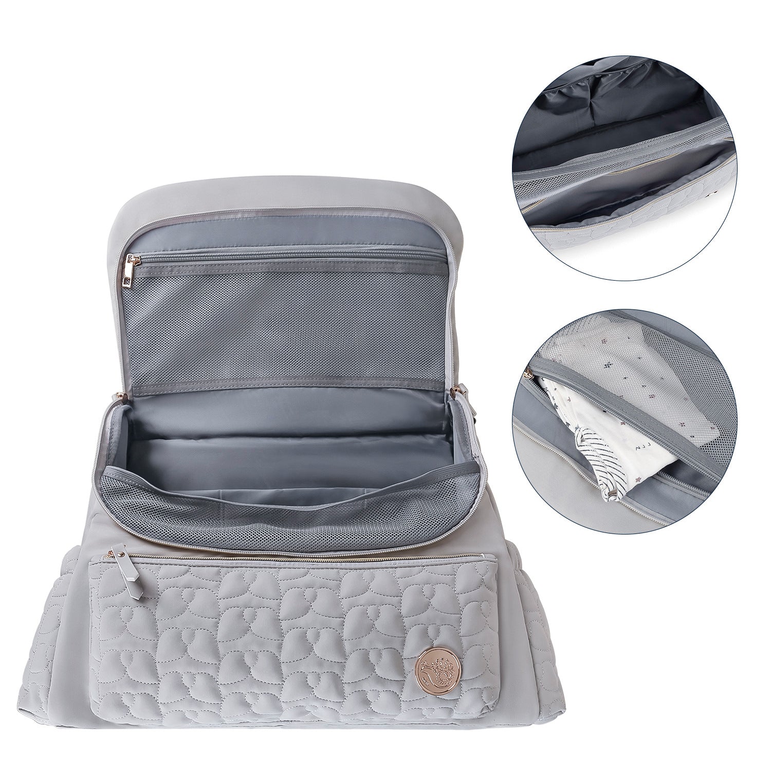 gray fanlosn polyester mummy travel bag,women,detail 02