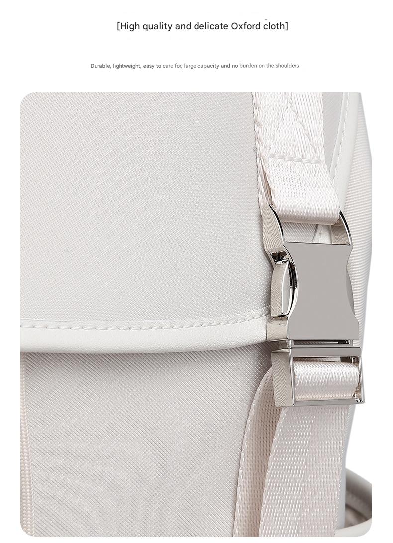 oxford cloth backpack material and buckle detail
