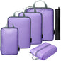 violet nylon waterproof fanlosn packing cubes 5 pieces set,custom,front