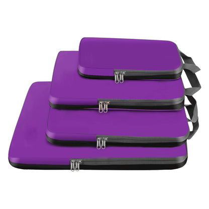 purple nylon waterproof fanlosn packing cubes set,custom,front