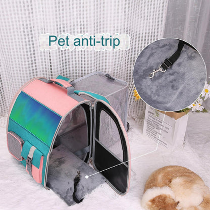 dazzling blue cationic pet backpack,detail 02