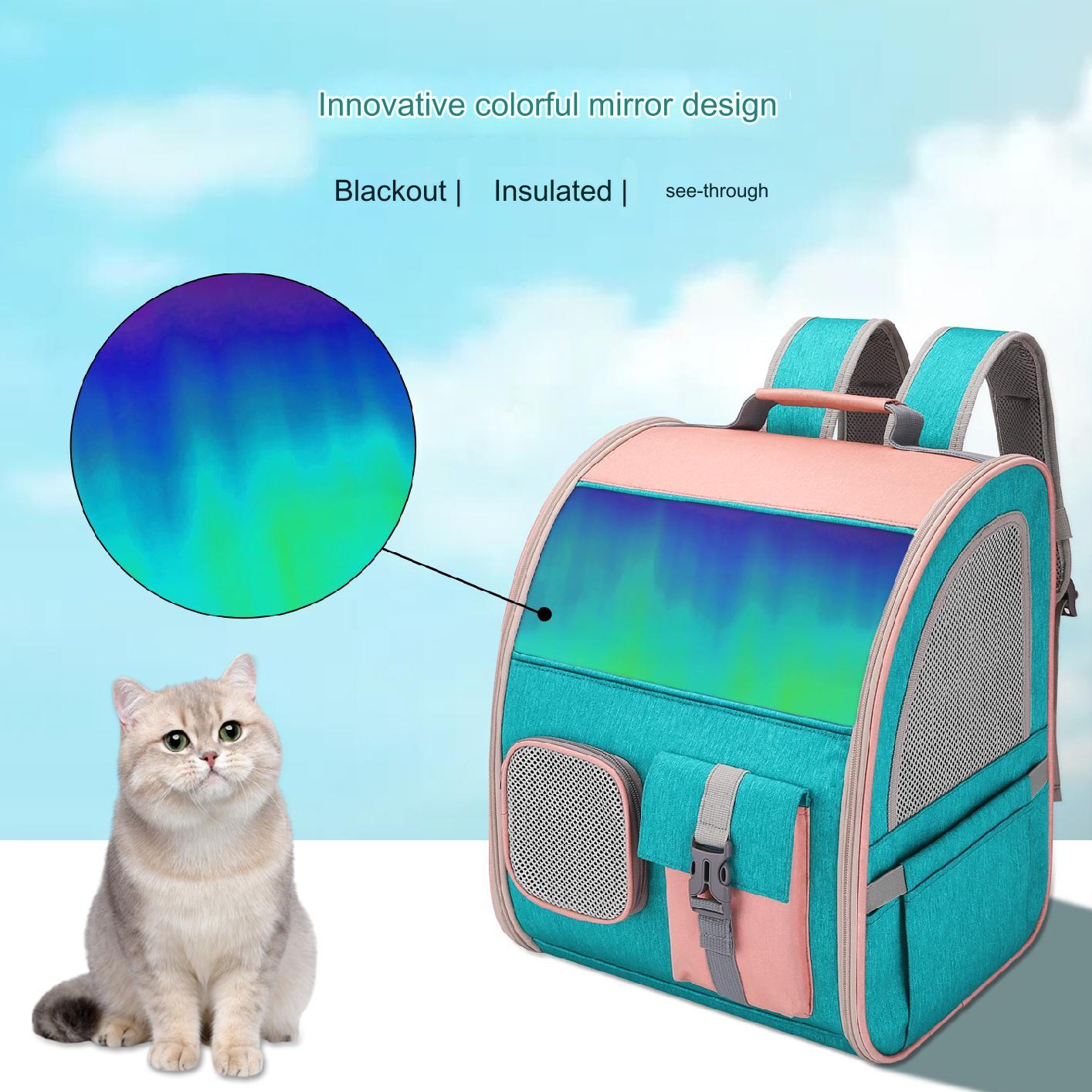 dazzling blue cationic pet backpack,detail