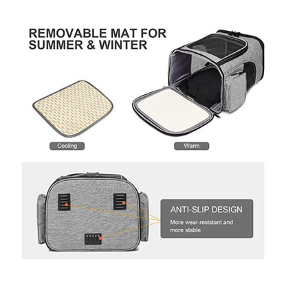 gray fanlosn foldable pet backpack,custom,detail 03
