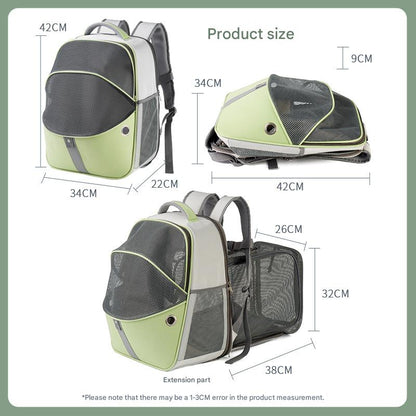 pet-backpack-green-can-be-expanded-custom-dimensions
