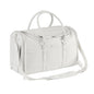 gray oxford pet bag,front