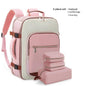 pink beige custom backpack with personalized branding options
