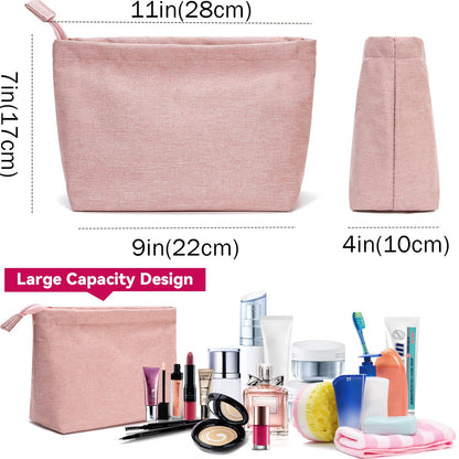 pink custom cosmetic bag with personalized dimensions