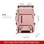 pink custom laptop backpack for school travel and daily use