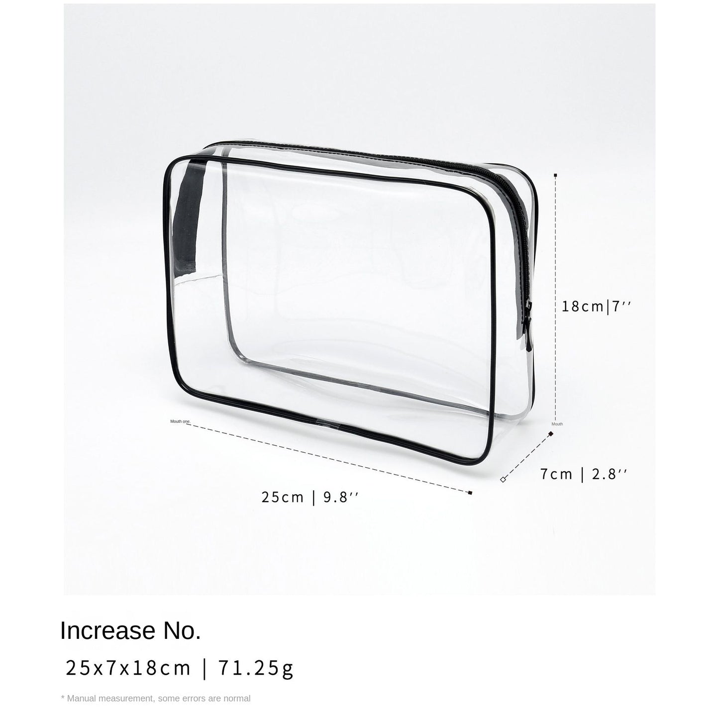 plus clear cosmetic bag for travel toiletries and cosmetics
