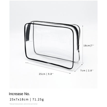 plus clear cosmetic bag for travel toiletries and cosmetics