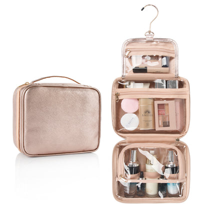 rose gold waterproof portable makeup bag,custom,front
