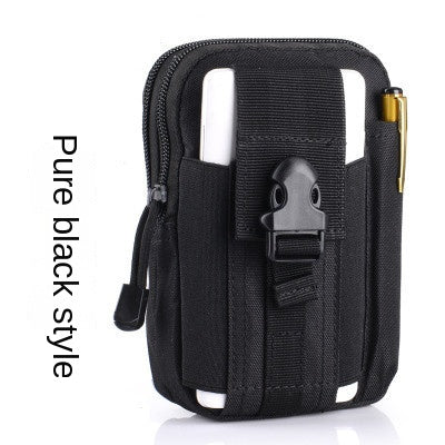 pure black oxford tactical leg bag,men,front