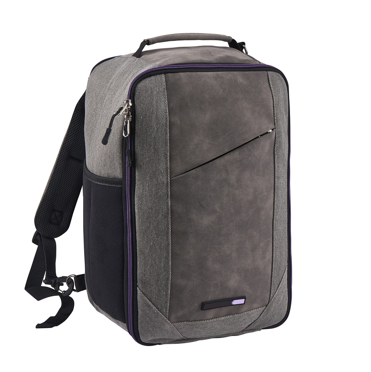 purple small laptop backpack with custom color manufacturing options