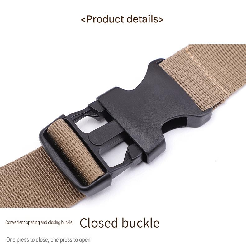 quick release buckle on adjustable waist bag strap for easy opening and closing