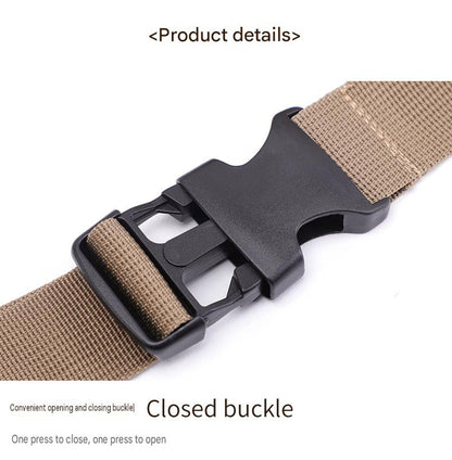 quick release buckle on adjustable waist bag strap for easy opening and closing