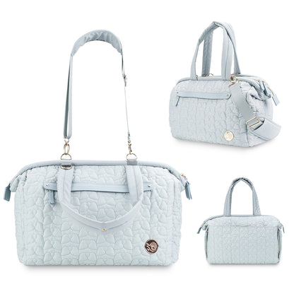 quilted diaper bag with adjustable shoulder strap and stylish mommy design
