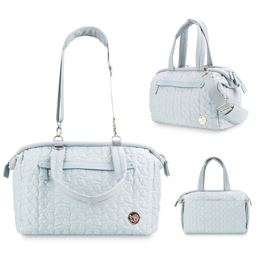 quilted diaper bag with adjustable shoulder strap and stylish mommy design