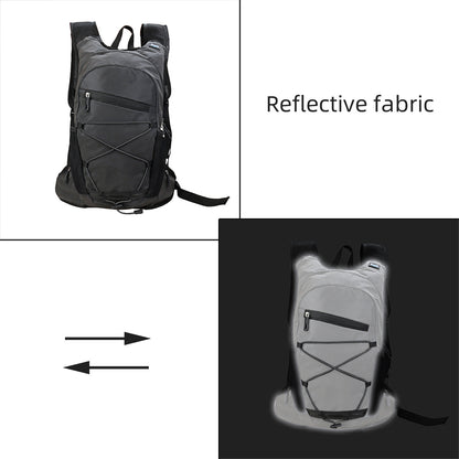 reflective cycling backpack for night riding safety visibility