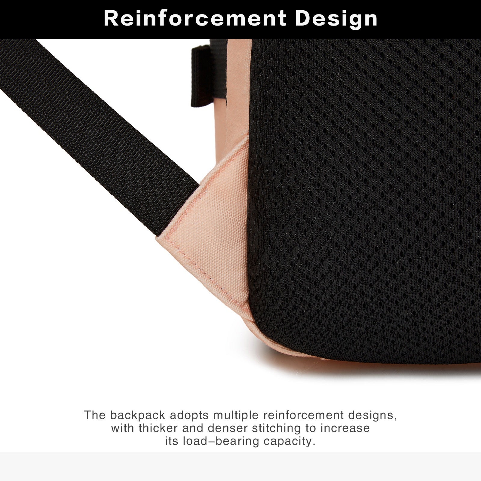 reinforced travel backpack design with strong stitching for heavy load carrying