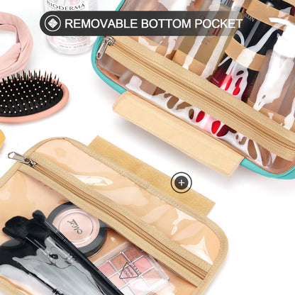 Cosmetic bag with removable pocket for flexible storage