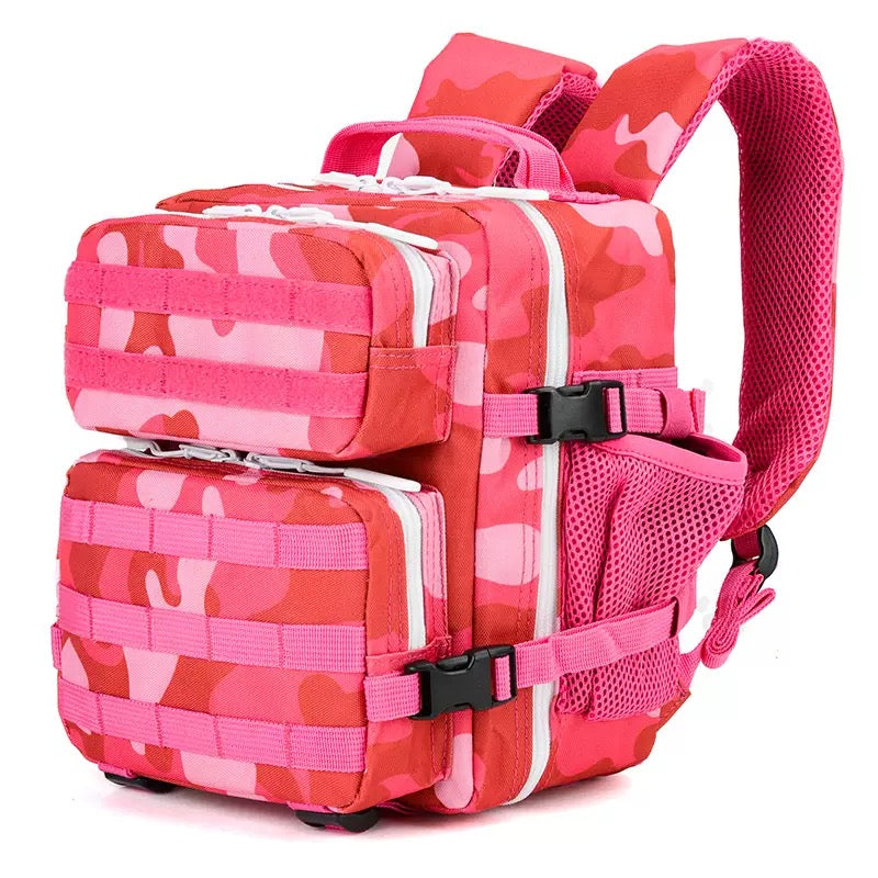 rose camouflage mini sports backpack for gym travel camping and outdoor activities