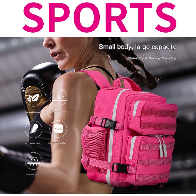 rose red mini sports backpack for gym travel camping and outdoor activities lifestyle