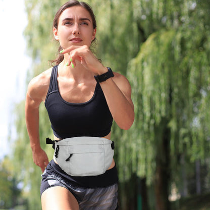 white waterproof running belt bag,custom,model display 03