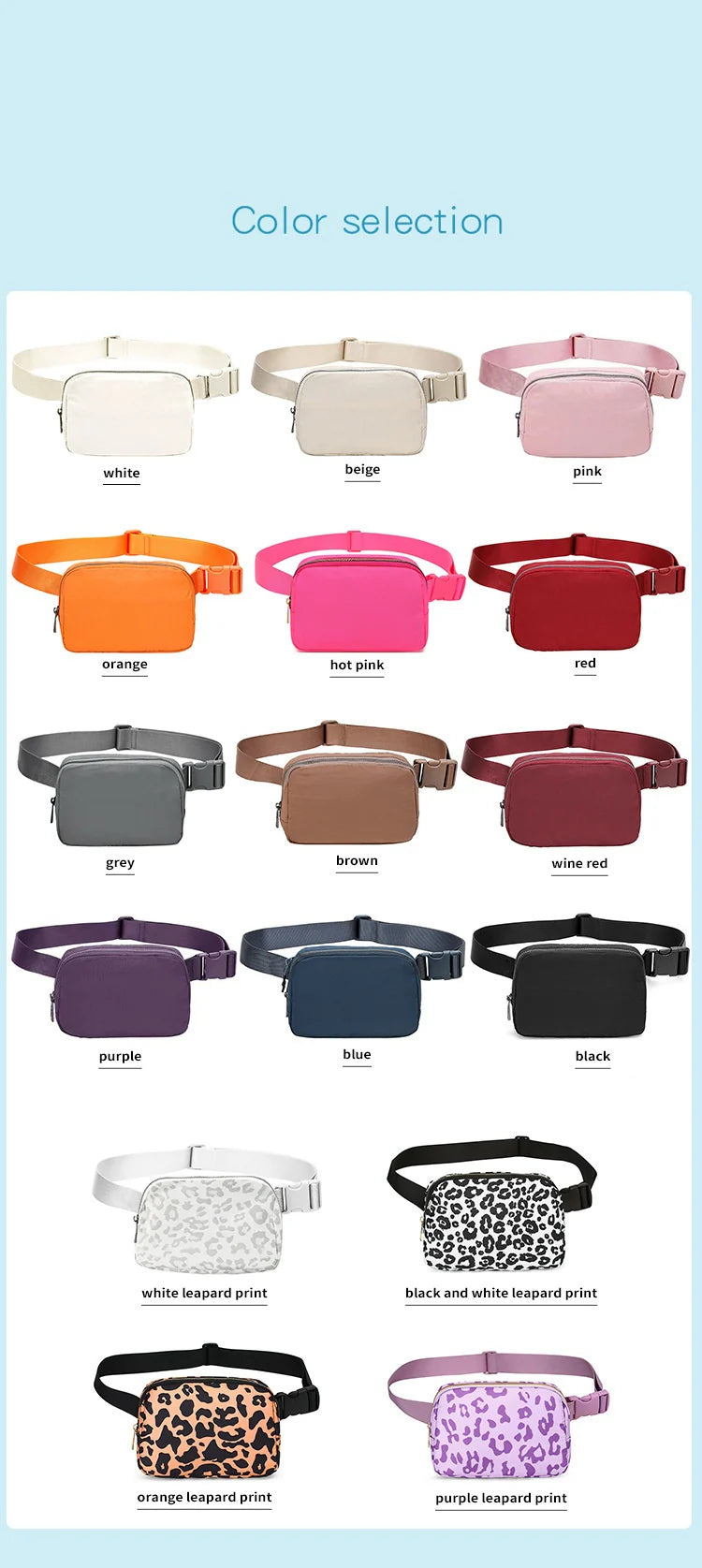 nylon running chest pack,custom,color display