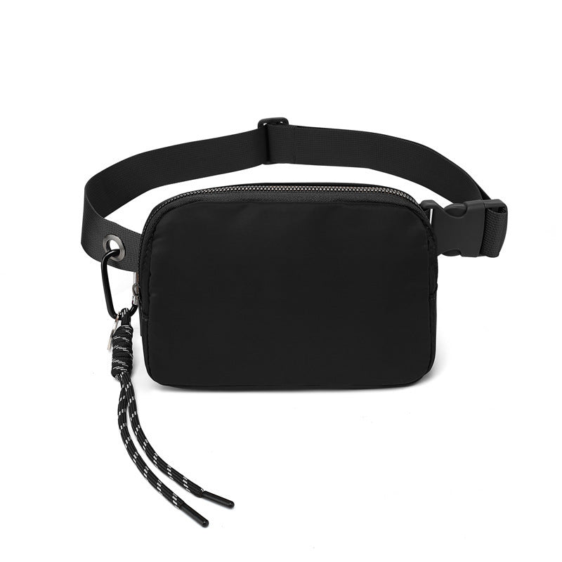 black ribbon rope nylon running chest pack,custom,front