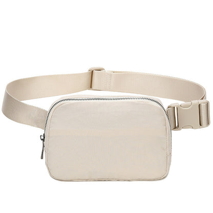 creamy white nylon running chest pack,custom,front