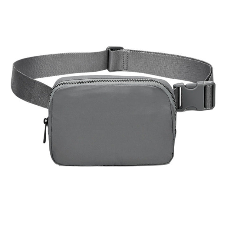 dark gray nylon running chest pack,custom,front