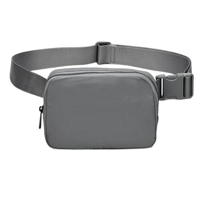 dark gray nylon running chest pack,custom,front
