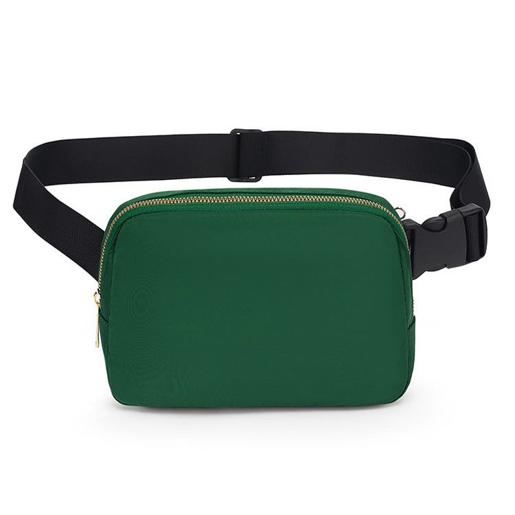 dark green nylon running chest pack,custom,front