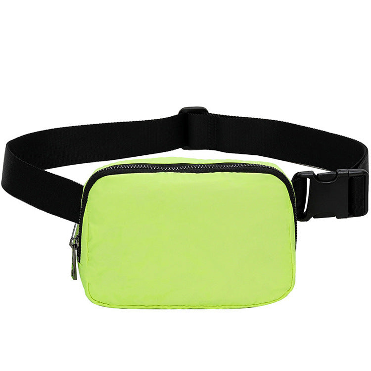 fluorescent green nylon running chest pack,custom,front