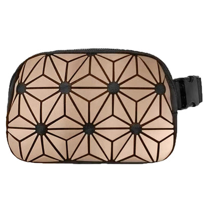 gold pu nylon running chest pack,custom,front