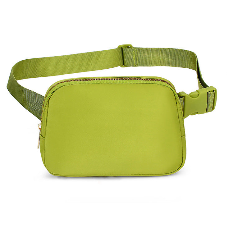 grass green nylon running chest pack,custom,front