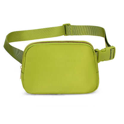 grass green nylon running chest pack,custom,front