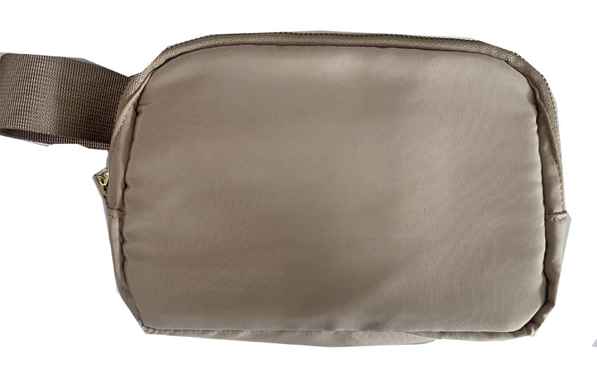 khaki nylon running chest pack,custom,front
