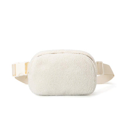lambswool white nylon running chest pack,custom,front