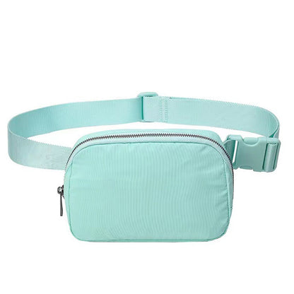 light green nylon running chest pack,custom,front