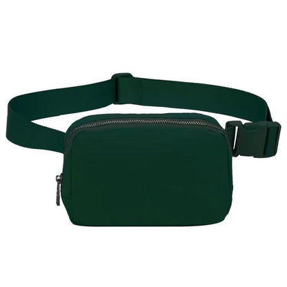 olive green nylon running chest pack,custom,front