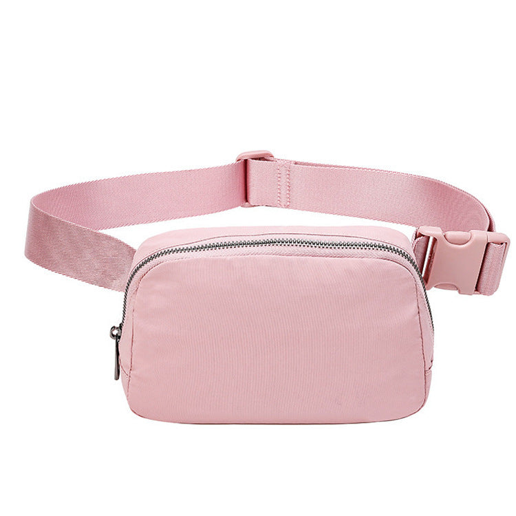pink nylon running chest pack,custom,front