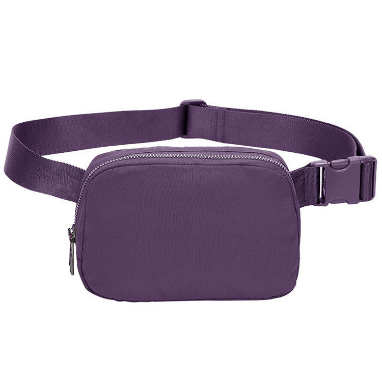 purple nylon running chest pack,custom,front